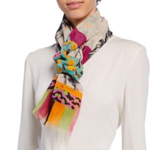 ETRO Patchwork Collage Cashmere Scarf